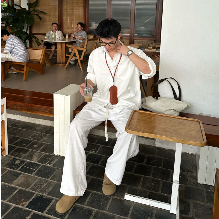 Áo Sơ Mi Nam Oxford Trơn Xanh Dương Thời Trang Cao Cấp Vải Thoảng Mát Mặc Cafe Đi Biên Halley A13