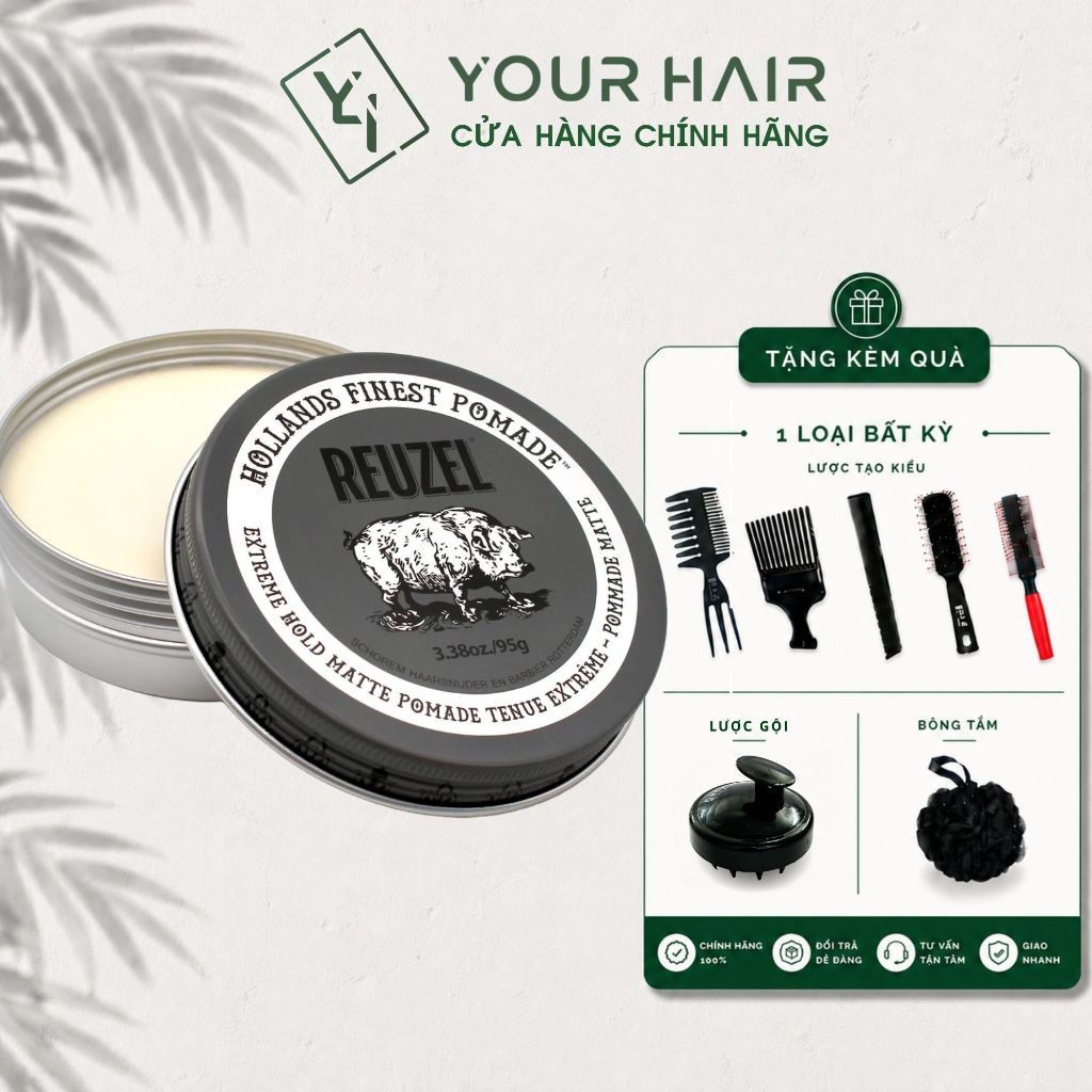 Sáp vuốt tóc Reuzel Extreme Hold Matte Pomade 35g - 95g