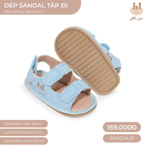 GIÀY TRẺ EM TẬP ĐI SANDAL01 [ ĐẾ GIÀY MỀM - CÓ CHỐNG TRƠN CHƯỢT - BÉ ĐI CHẮC CHÂN] DÀNH CHO BÉ TỪ 9/12M - 18/24M