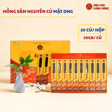 Hồng sâm mật ong Hàn Quốc (30g*10củ) – Daedong Phù hợp sử dụng cho cả gia đình, người thể hàn, huyết áp thấp