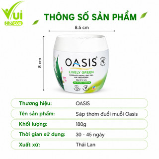 Sáp Thơm Đuổi Muỗi Oasis Khử Mùi Hôi Phòng GD22 - Lọ Sáp Thơm Phòng Đuổi Muỗi Khử Mùi Phòng