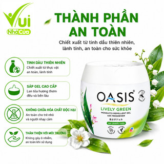 Sáp Thơm Đuổi Muỗi Oasis Khử Mùi Hôi Phòng GD22 - Lọ Sáp Thơm Phòng Đuổi Muỗi Khử Mùi Phòng