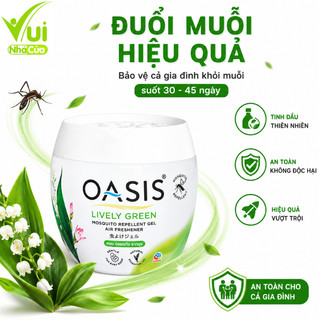 Sáp Thơm Đuổi Muỗi Oasis Khử Mùi Hôi Phòng GD22 - Lọ Sáp Thơm Phòng Đuổi Muỗi Khử Mùi Phòng