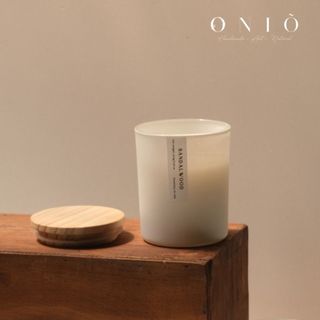 Nến thơm thủ công hũ thủy tinh - Quà tặng bạn nữ, quà tặng bạn nam - Black&White - ONIÕ