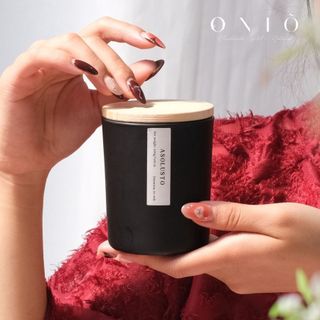 Nến thơm thủ công hũ thủy tinh - Quà tặng bạn nữ, quà tặng bạn nam - Black&White - ONIÕ