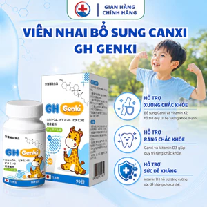Viên Nhai Kích Hoạt Gen GH Genki Nhật Bản , Hỗ Trợ Tăng Chiều Cao | Hộp 90 Viên 300mg Chính Hãng