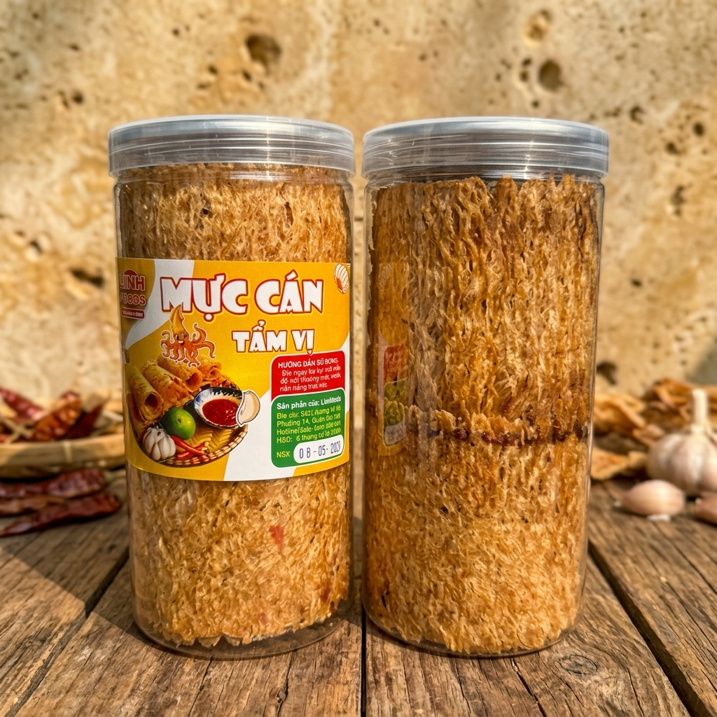 Mực cán tẩm vị nguyên con 250g - Hàng ngon