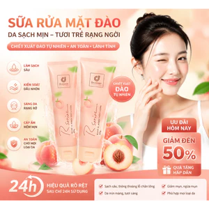 🍑 Sữa Rửa Mặt Chiết Xuất Đào Hàn Quốc – Làm Sạch Sâu, Giảm Mụn, Sáng Da Tự Nhiên