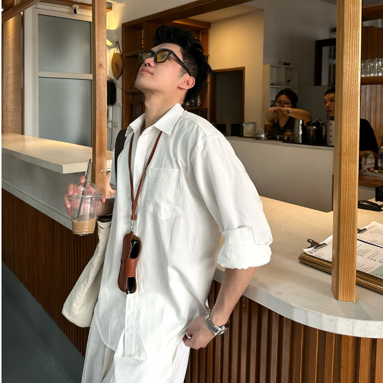 Áo Sơ Mi Dài Tay Nam Trơn Vải Oxford Dày Dặn Thấm Hút Tốt Form Oversize Halley A13