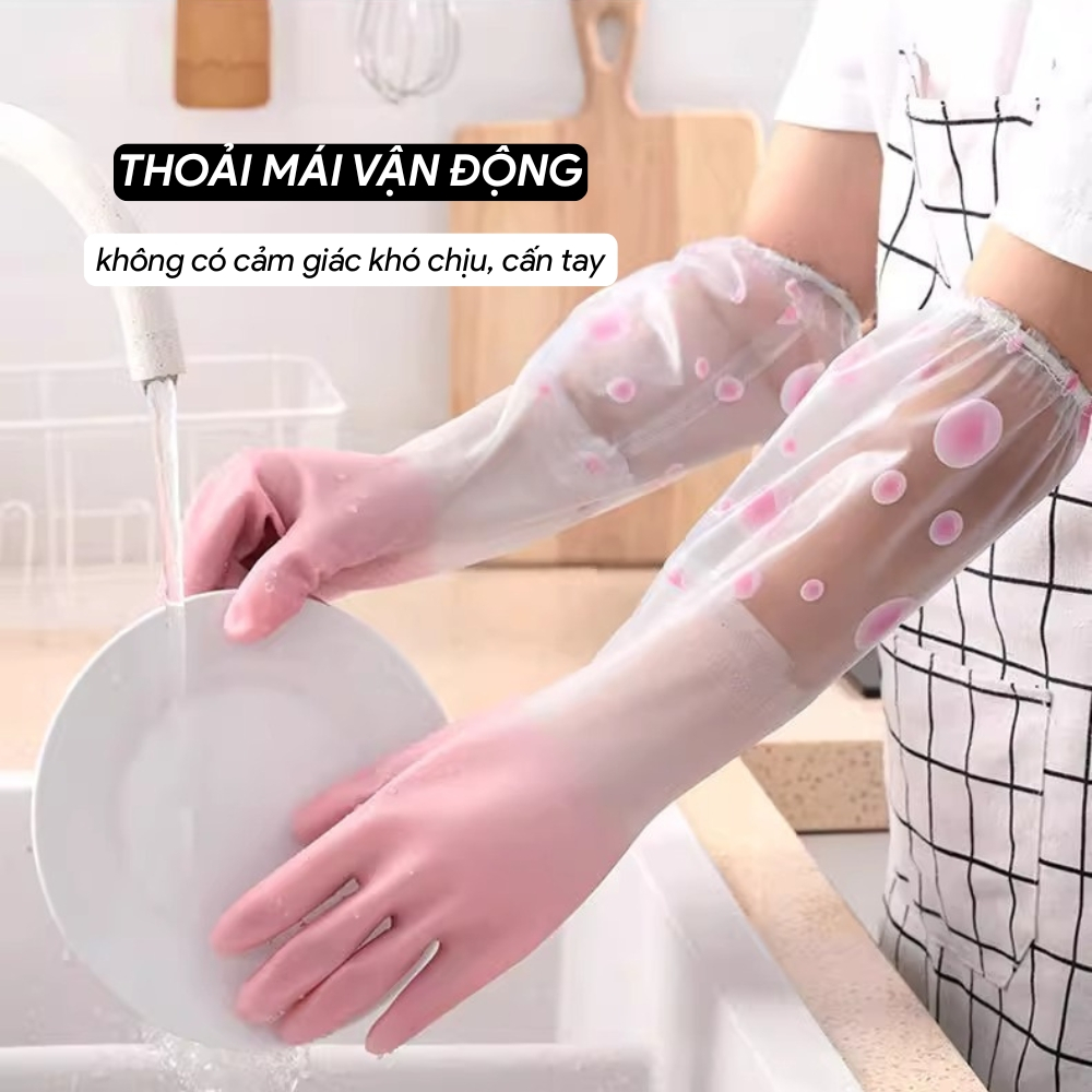 Găng Tay Cao Su Rửa Bát, Giặt Đồ Siêu Dai Bảo Vệ Da Tay Hiệu Quả