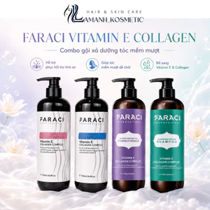 Cặp Dầu Gội Xả FARACI 750ml | Dưỡng Tóc Mềm Mượt, Hỗ Trợ Phục Hồi Tóc Khô Xơ.