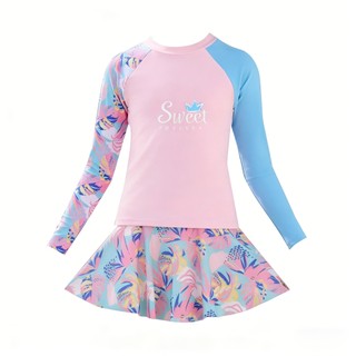Đồ BơI Bé GáI MẫU MớI HàN QuốC LiềN ThâN HồNg Xanh Dễ ThươNg VảI đồ BơI Cho Em Bé GáI