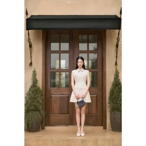 Đầm Xuân Hè Tay Chờm Cổ Đức 1S29.2604, Đầm Mini Dáng A Sát Nách Ôm Eo Phong Cách Tối Giản, Năng Động, Thanh Lịch By JM