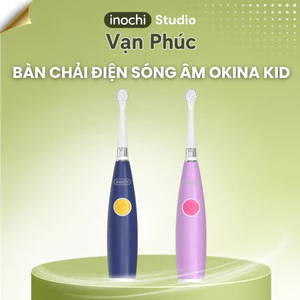 Bàn Chải Điện Cho Trẻ Em Okina Kid Sóng Âm – Chuẩn Chống Nước IPX7 An Toàn (2 MÀU XANH NAVY - HỒNG)