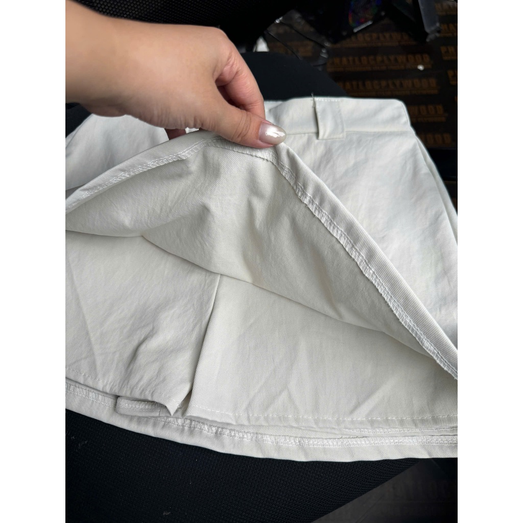 Chân Váy Kaki Nữ Dáng Ngắn Chữ A Có Lót Trong Chân Váy Kaki Ngăn Cạp Cao Basic Bigsize  - Pena House 2812