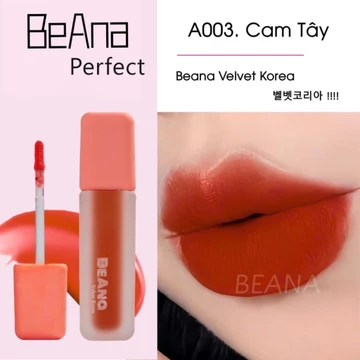 Son kem lì BeAna cam tây, son cam nâu son tone cam ấm, màu son cam trầm không kén da