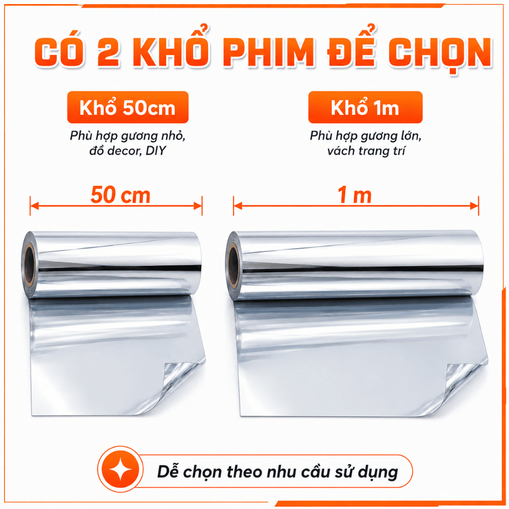 Phim dán kính làm Gương Led Vô Cực, Hộp Đèn Vô Cực, Gương Vô Tận