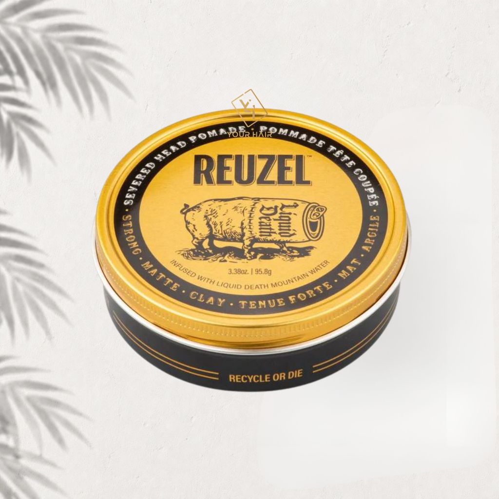 Sáp vuốt tóc REUZEL Severed Head Strong Clay Pomade x Liquid Death - 95,8g