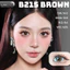 Lens mắt B215 Brown màu nâu vân tia viền nhám tự nhiên, size nhỏ - LUNA EYES brand