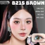 Lens mắt B215 Gray màu xám vân tia có viền nổi bật, size nhỏ - thương hiệu LUNA EYES