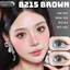 Lens mắt B215 Gray màu xám vân tia có viền nổi bật, size nhỏ - thương hiệu LUNA EYES