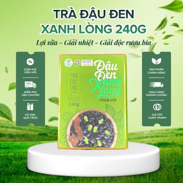 Trà Đậu Đen Xanh Lòng Chiêm Hóa 240gr, Đậu Đen Xanh Lòng Trà Túi Lọc Bổ Dưỡng Trúc Hồng Trà 1982
