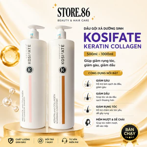 Dầu Gội xả dưỡng sinh KOSIFATE 500ml - 1000ml giúp giảm rụng tóc, giảm gàu, giảm dầu