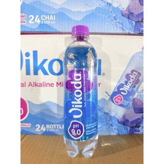 Thùng 24 Chai Nước Khoáng Thiên Nhiên Vikoda 500ml - Kiềm Tự Nhiên pH 8.5 Hoàn Hảo Cho Sức Khỏe