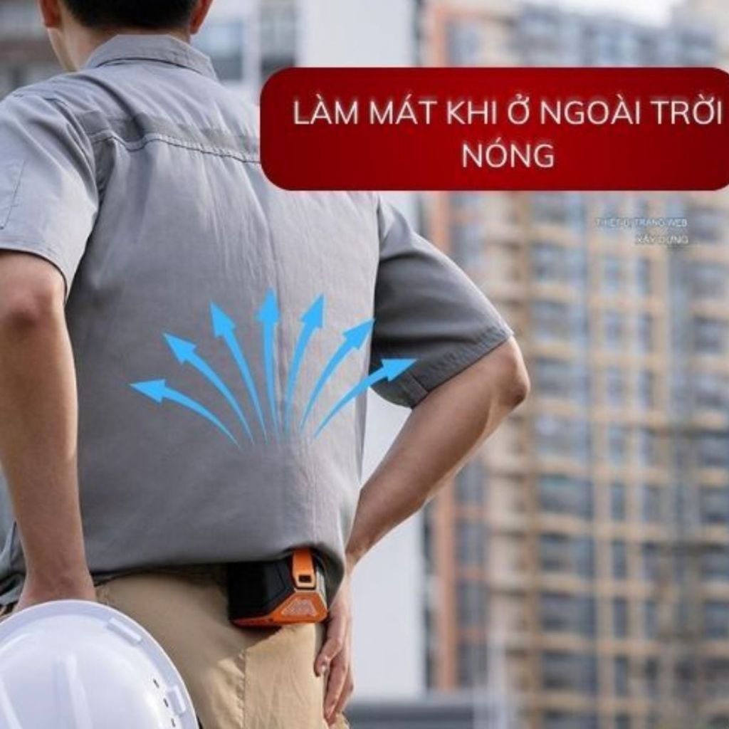Quạt Mini Đeo Thắt Lưng F13 Hàng Chính Hãng- Chạy Liên Tục 12h-24h Tích Hợp Sạc Dự Phòng 10000mAh