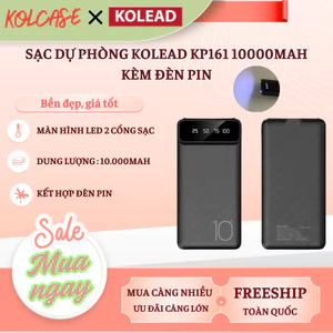 Sạc Dự Phòng KOLEAD KP161 10000mAh – Màn Hình LED Thông Minh, Đèn Pin Siêu Sáng, Nhỏ Gọn Tiện Lợi