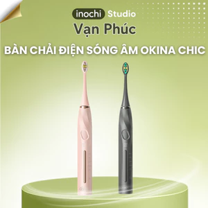 Bàn Chải Điện Cao Cấp Okina Chic Sóng Âm – Cảm Biến Lực Thông Minh Bảo Vệ Nướu (Chống Nước IPX7)