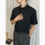 Áo Polo Nam Màu Đen Cotton Cá Sấu Form Cổ Đứng Cao Cấp Basic Polo Tee Thanh Lịch Dễ Phối Đồ MODMEN