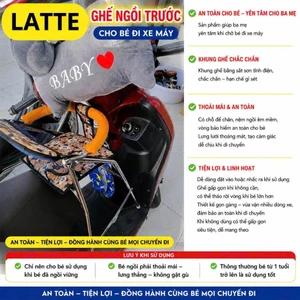 GHẾ NGỒI XE LEAD -SCR - ACRUZO - LATTE CÓ VÒNG BẢO HỘ AN TOÀN CHO BÉ ,ghế ga xếp sắt sơn tĩnh điện gấp gọn được