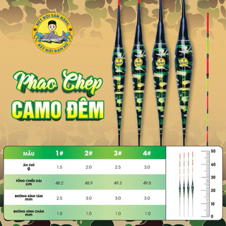 Phao Câu Đêm CAMO (Tăm To Đổi Màu) - Chuyên Câu Cá Chép Ban Đêm Siêu Nhạy