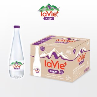 Thùng 20 Chai Nước Uống La Vie+ Kiềm Có Khoáng Thiên Nhiên 400ml - Thanh Lọc Cơ Thể, Khỏe Đẹp Mỗi Ngày