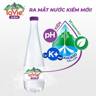 Thùng 20 Chai Nước Uống La Vie+ Kiềm Có Khoáng Thiên Nhiên 400ml - Thanh Lọc Cơ Thể, Khỏe Đẹp Mỗi Ngày