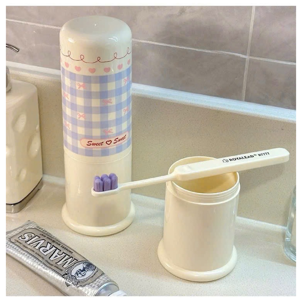 Hộp Đựng Bàn Chải Du Lịch Kèm Ngăn Đựng Kem Đánh Răng Mini Tiện Lợi Chống Bụi Chống Nước