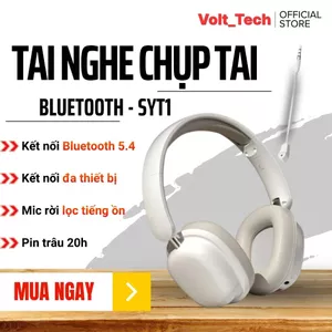 Tai nghe Chụp tai Bluetooth SYT1- Âm Thanh HiFi Chống Ồn, Kèm Mic Rời Lọc Tiếng Ồn, Pin Trâu 20H