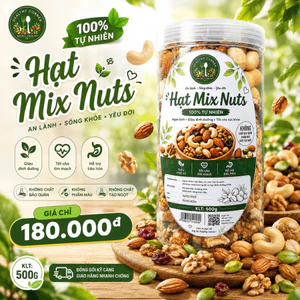 Hạt Dinh Dưỡng Mix Nuts 500g - Hạnh Nhân, Óc Chó, Macca, Hạt Điều Ăn Kiêng Eat Clean