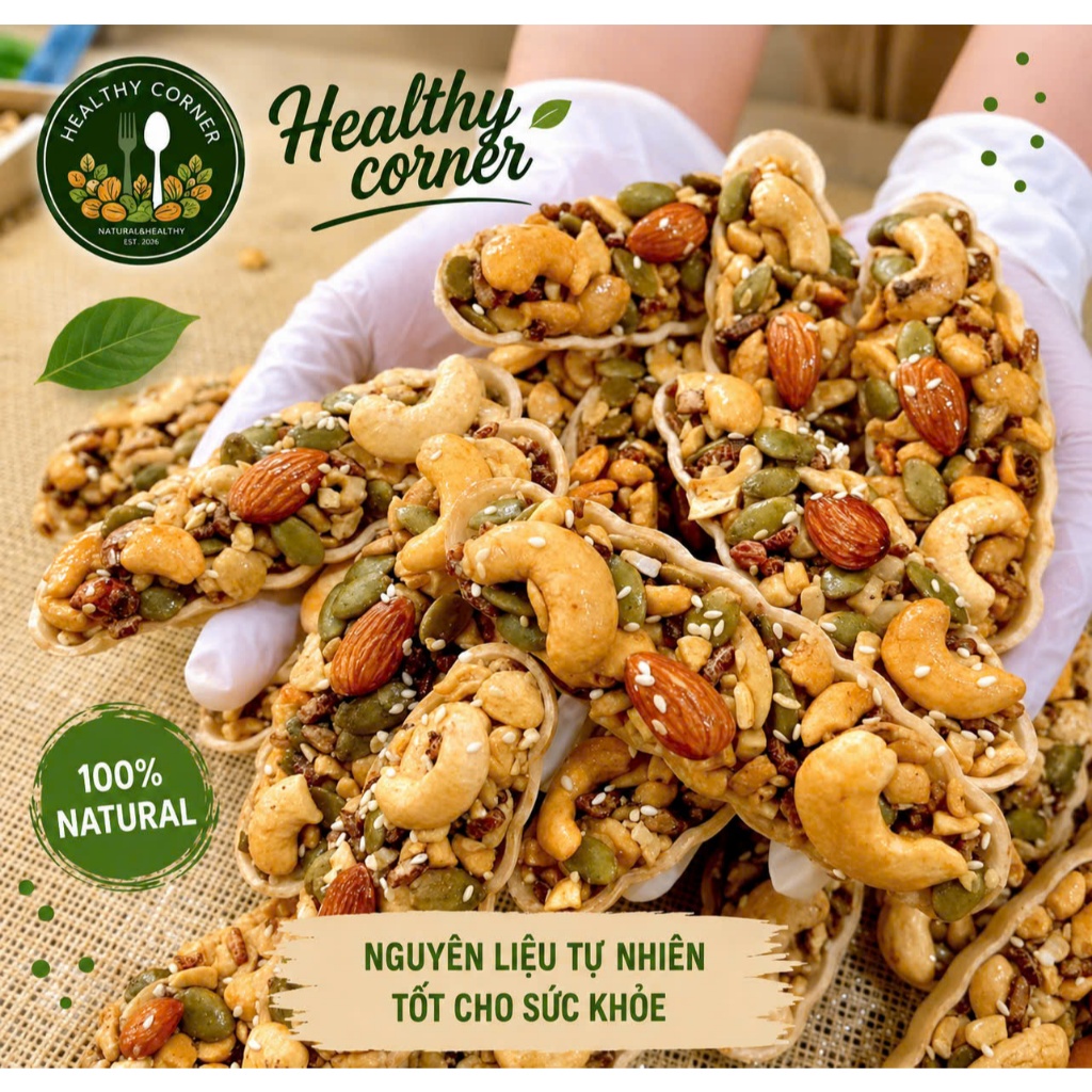 Hạt Dinh Dưỡng Mix Nuts 500g - Hạnh Nhân, Óc Chó, Macca, Hạt Điều Ăn Kiêng Eat Clean
