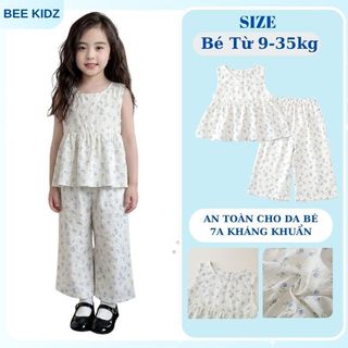 Set Bộ Bé Gái, Set Bộ Cho Bé Mặc Hàng Ngày Họa Tiết Hoa Nhí Nhẹ Nhàng Chất Cotton Mềm Mại