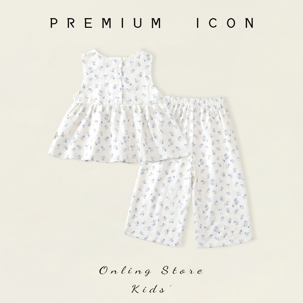 Set Bộ Bé Gái, Đồ Bộ Bé Gái Mặc Hàng Ngày Họa Tiết Hoa Nhí Chất Liệu Cotton Mềm Mại