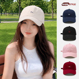 Mũ lưỡi trai nam nữ HAZIN thêu chữ Lucy form mềm, vải kaki cao cấp phong cách basic