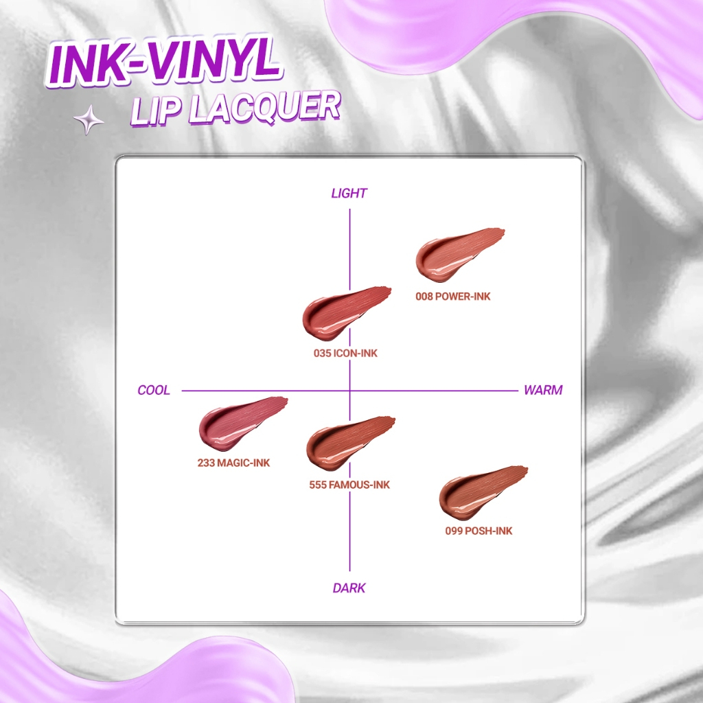 Son Bóng Dazzle Me Ink-Vinyl Lip Lacquer Lip Lacquer lâu trôi mịn màng kháng nước màu đẹp 2.5ml