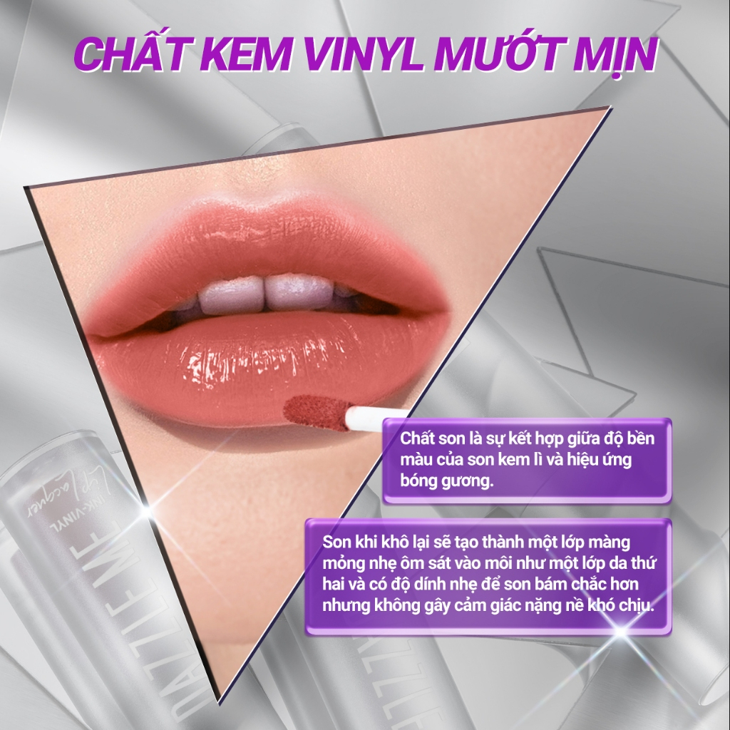 Son Bóng Dazzle Me Ink-Vinyl Lip Lacquer Lip Lacquer lâu trôi mịn màng kháng nước màu đẹp 2.5ml