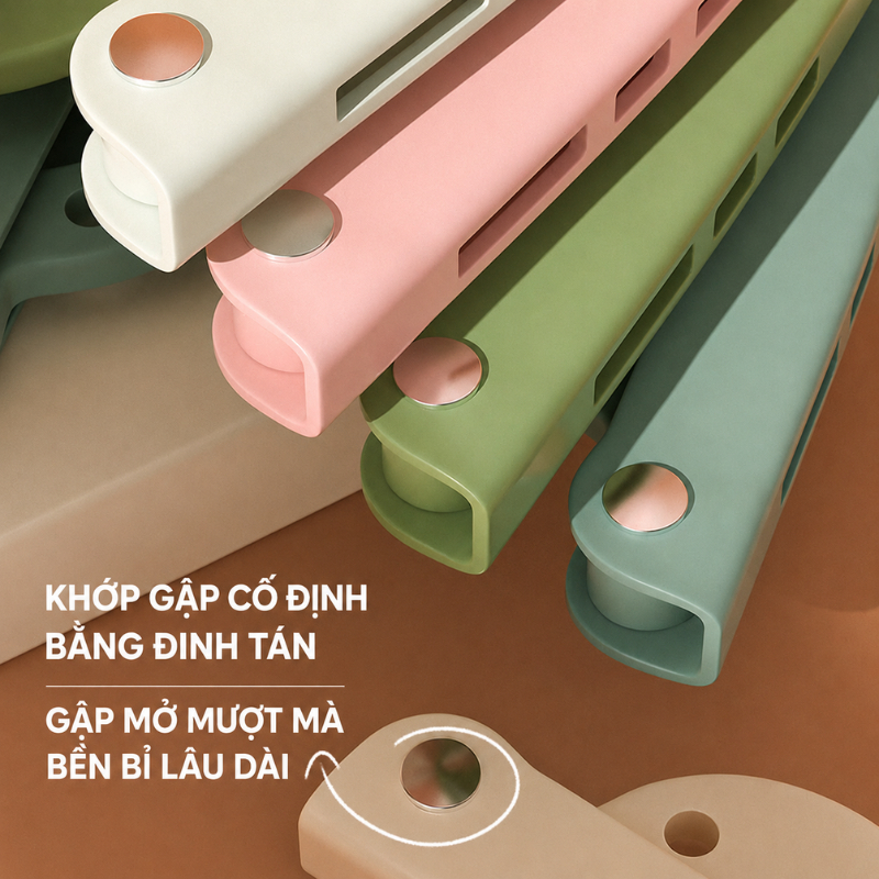 Móc Quần Áo Du Lịch Gấp Gọn, Móc Treo Đồ Đa Năng Nhựa PP Bền Đẹp Tiết Kiệm Diện Tích Tiện Mang Theo
