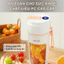 Máy ép trái cây, Máy xay sinh tố cầm tay 340ml 10 Lưỡi - Sạc pin tiện lợi, sử dụng trực tiếp