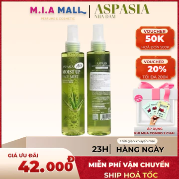 Xịt Khoáng Nha Đam Aspasia Aloe Vera Face Mist Xịt Khoáng Lô Hội Moist Up 150ml