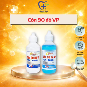 Cồn Y Tế 90 Và 70 Độ Vĩnh Phúc VP ( Chai 60ml ) Vệ Sinh Dụng Cụ, Sát Khuẩn Hằng Ngày