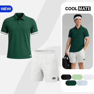 Set thể thao nam Pickleball Áo Polo ZeroMark™ và quần Smash shot 6inch nhanh khô, Thoáng khí, Thấm hút tốt Coolmate